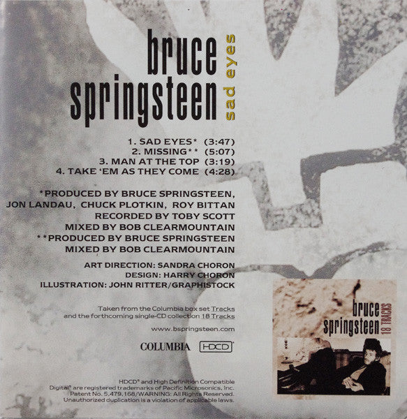 Bruce Springsteen - Sad Eyes *CD* | Near Mint (NM) Near Mint (NM) - ROCK / USED *NEAR MINT*