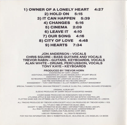Yes - 90125 | Near Mint (NM) Near Mint (NM) - ROCK / USED *NEAR MINT*