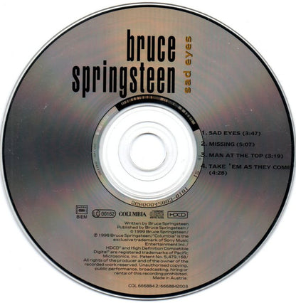 Bruce Springsteen - Sad Eyes *CD* | Near Mint (NM) Near Mint (NM) - ROCK / USED *NEAR MINT*