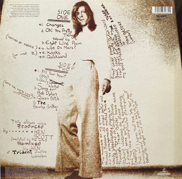 Hunky Dory (VINYL) | Near Mint (NM) Near Mint (NM) - ROCK / USED *NEAR MINT*