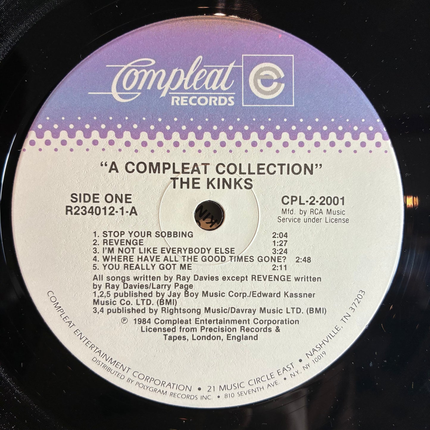 The Kinks - A Compleat Collection (2x VINYL Compleat Records ‎– CPL-2-2001) | - ROCK / USED *NEAR MINT*