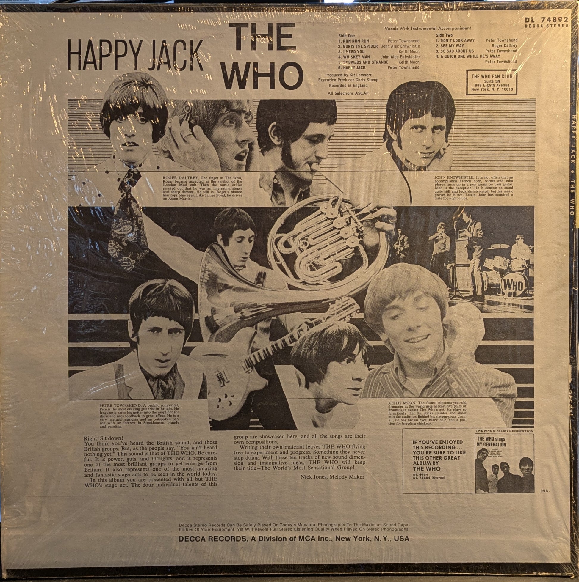 Happy Jack (VINYL) | Near Mint (NM) Near Mint (NM) - ROCK / USED *NEAR MINT*
