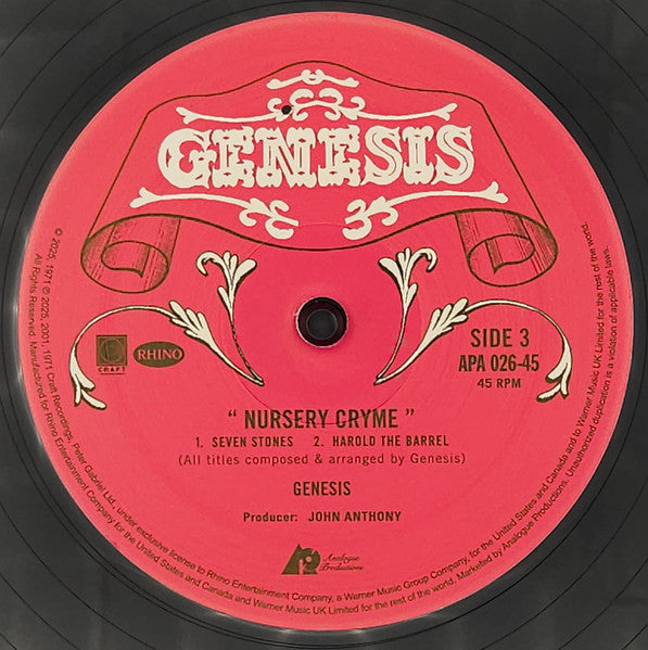Nursery Cryme (2xVINYL AUDIOPHILE) | - ROCK / USED *NEAR MINT*