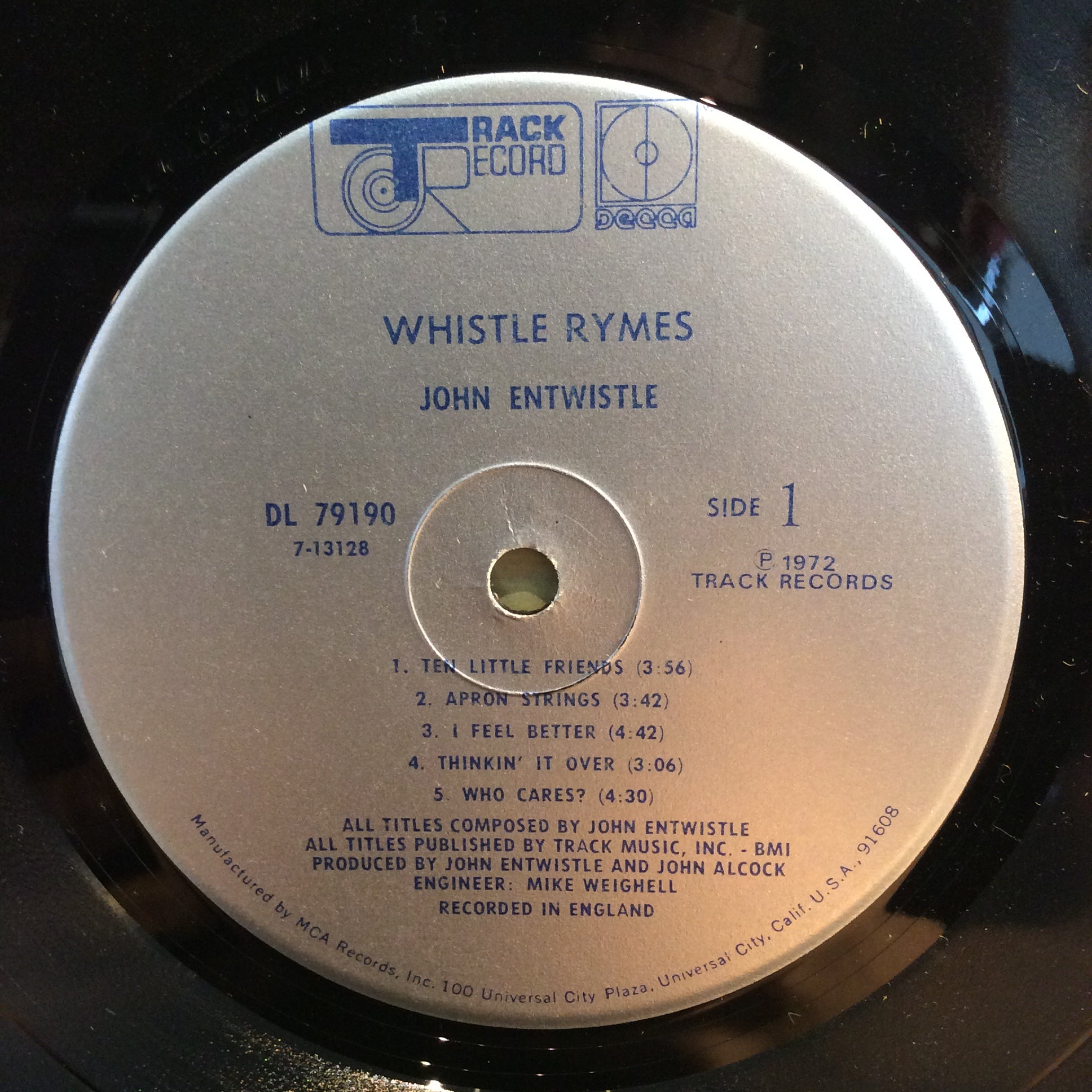 Whistle Rymes (VINYL) | Near Mint (NM) Very Good Plus (VG+) - ROCK / USED *NEAR MINT*