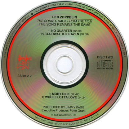 The Soundtrack From The Film The Song Remains The Same (2xCD) | Near Mint (NM) Near Mint (NM) - ROCK / USED *NEAR MINT*