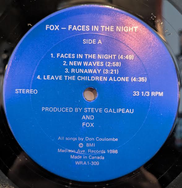 Fox & Company (2) - Faces In The Night (VINYL) | Near Mint (NM) Near Mint (NM) - ROCK / USED *NEAR MINT*