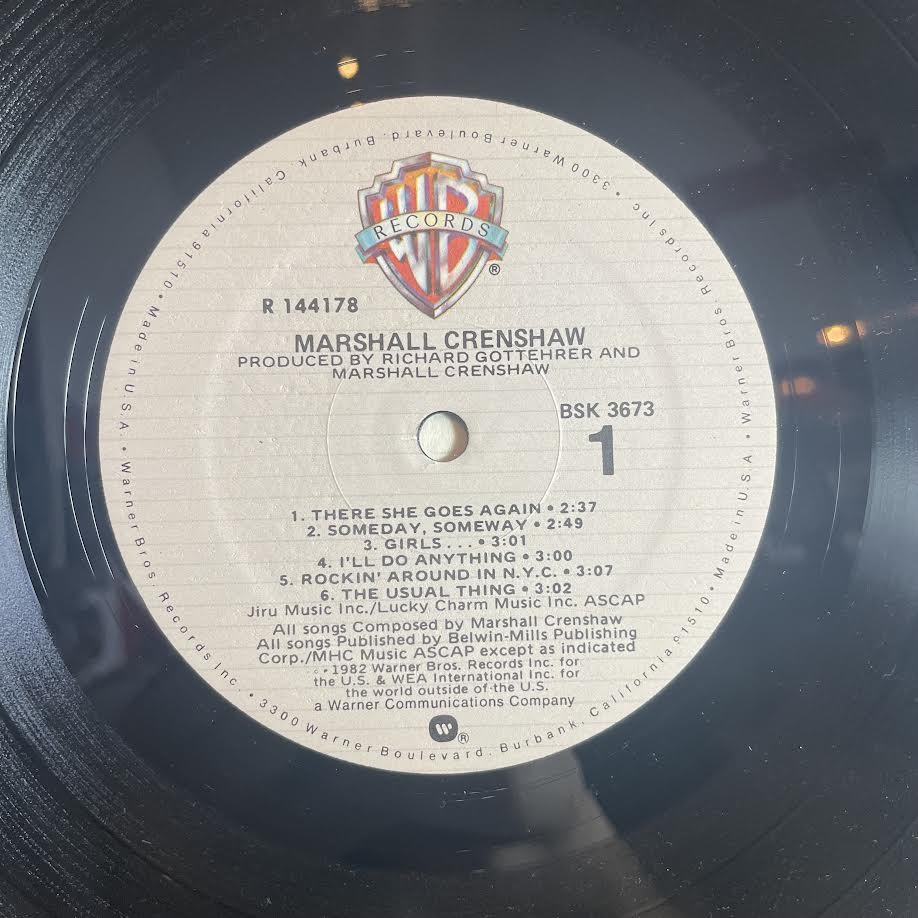Marshall Crenshaw - Marshall Crenshaw (VINYL) | Near Mint (NM) Excellent+ (EX+) - ROCK / USED *NEAR MINT*
