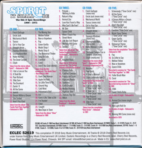 It Shall Be: The Ode & Epic Recordings 1968-1972 *5XCD BOX* | Excellent (EX) Near Mint (NM) - ROCK / USED *EXCELLENT*