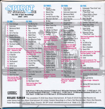 It Shall Be: The Ode & Epic Recordings 1968-1972 *5XCD BOX* | Excellent (EX) Near Mint (NM) - ROCK / USED *EXCELLENT*