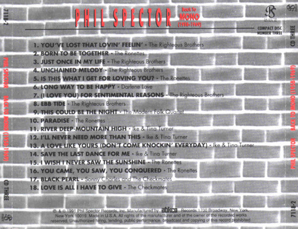 Back To Mono (1958-1969) (3xCD) | Near Mint (NM) Near Mint (NM) - ROCK / USED *NEAR MINT*