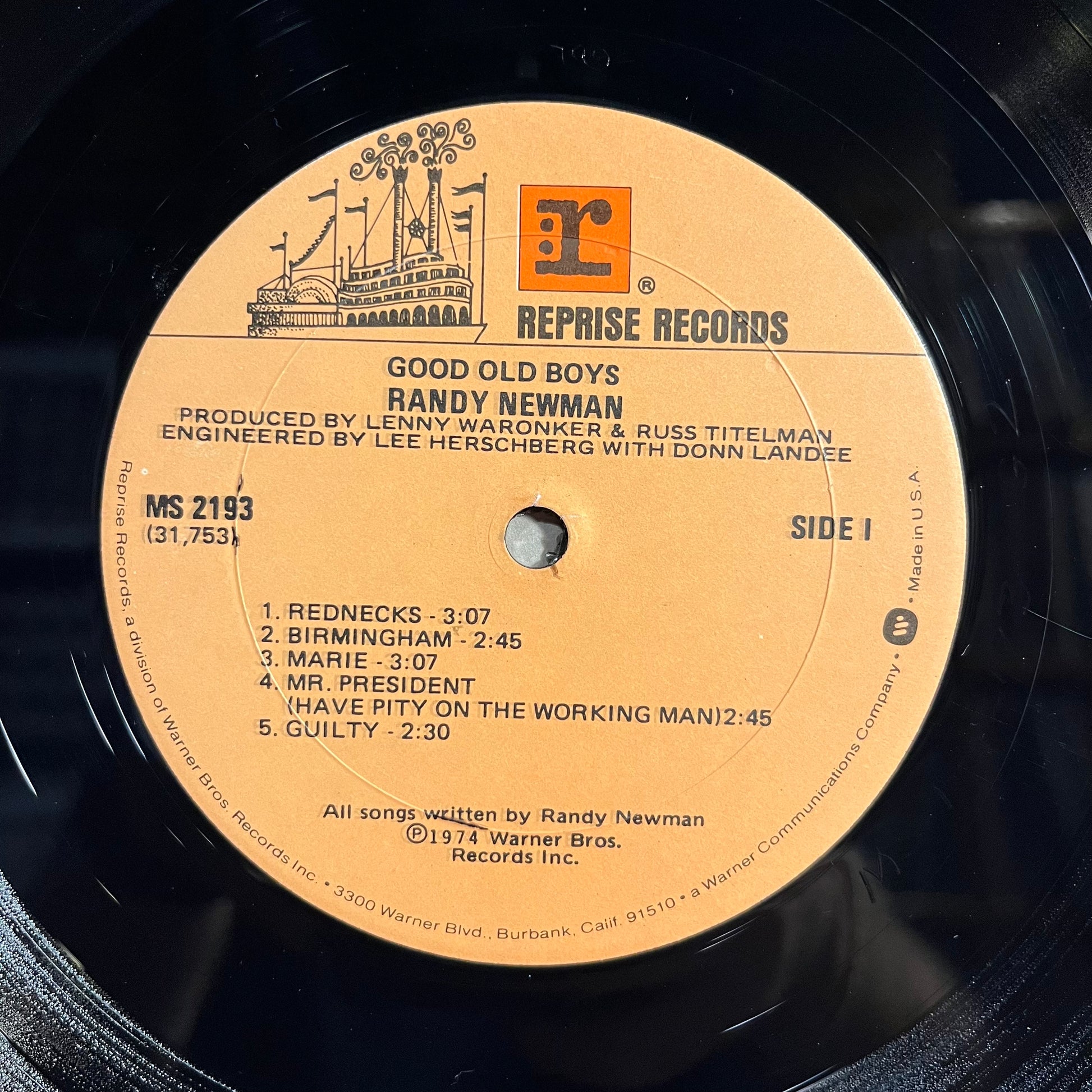 Randy Newman - Good Old Boys *GOLD DISK* | Near Mint (NM) Excellent (EX) - ROCK / USED *NEAR MINT*