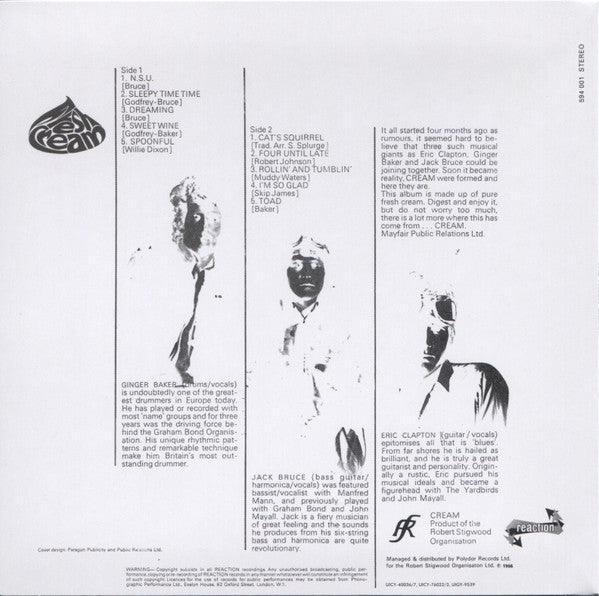 Cream (2) - Fresh Cream *DSD/JAPAN* | Near Mint (NM) Near Mint (NM) - ROCK / USED *NEAR MINT*