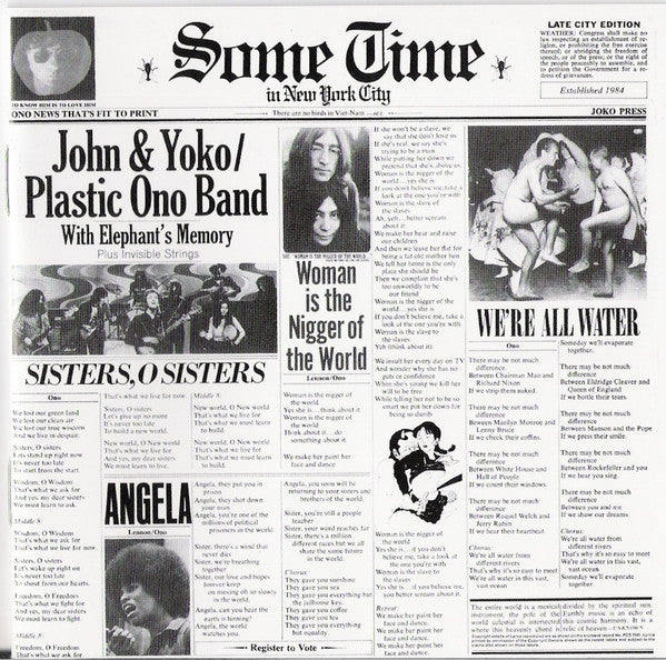 John Lennon & Yoko Ono - Some Time In New York City *CD* | Near Mint (NM) Near Mint (NM) - ROCK / USED *NEAR MINT*