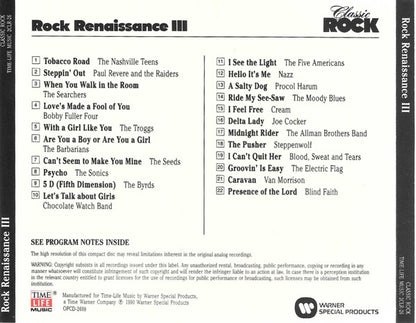 Various - Classic Rock - Rock Renaissance III *CD* | Near Mint (NM) Near Mint (NM) - ROCK / USED *NEAR MINT*