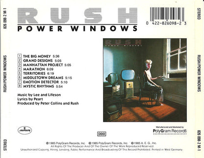 Power Windows (CD) | Near Mint (NM) Near Mint (NM) - ROCK / USED *NEAR MINT*
