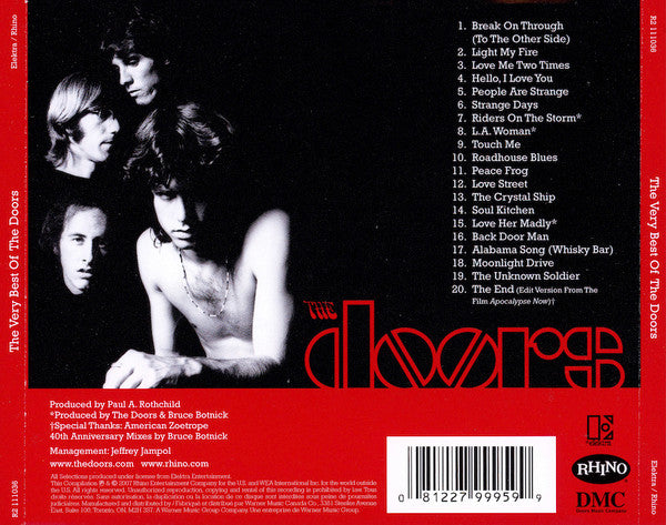 The Doors - The Very Best Of The Doors (CD CANADA) | Near Mint (NM) Near Mint (NM) - ROCK / USED *NEAR MINT*