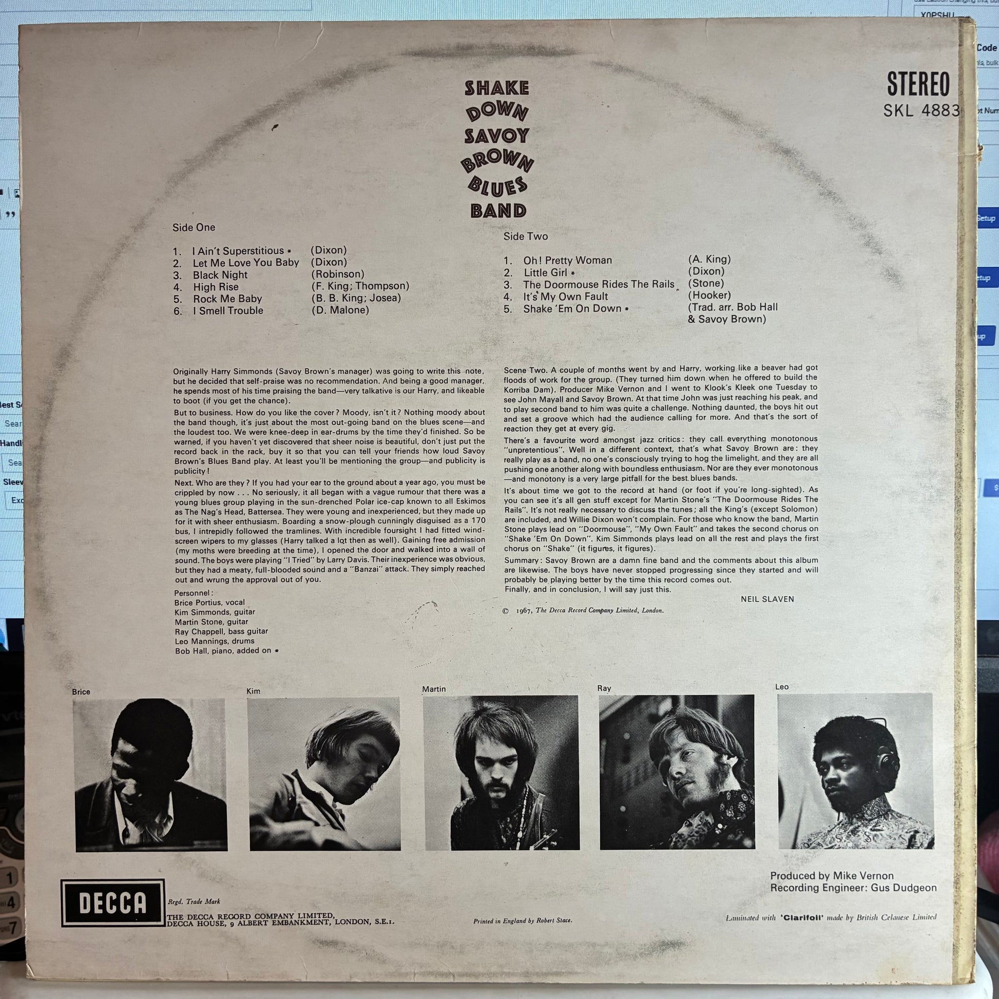Savoy Brown - Shake Down (VINYL) | Near Mint (NM or M-) Excellent (EX) - ROCK / USED *NEAR MINT*