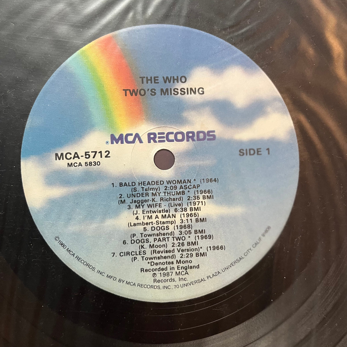 The Who - Two's Missing (VINYL LP) | USED Near Mint (NM or M-) Near Mint (NM or M-) - ROCK / USED *NEAR MINT*