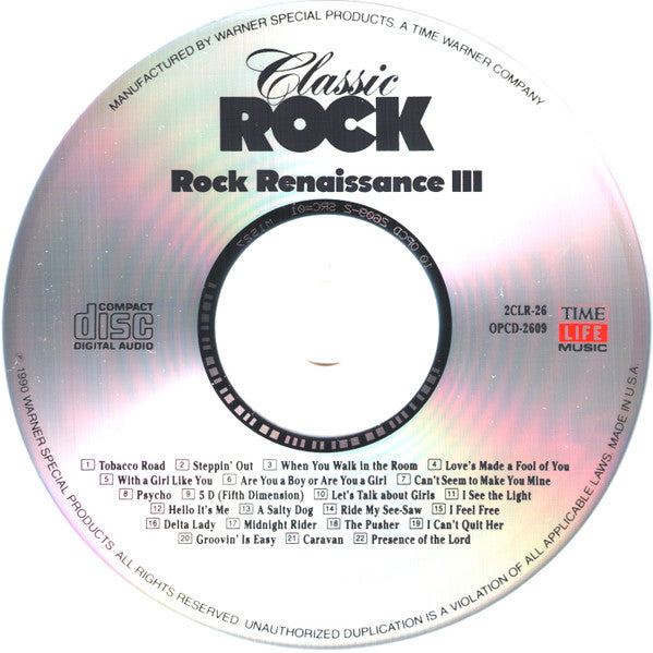 Various - Classic Rock - Rock Renaissance III *CD* | Near Mint (NM) Near Mint (NM) - ROCK / USED *NEAR MINT*