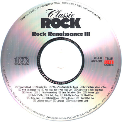 Various - Classic Rock - Rock Renaissance III *CD* | Near Mint (NM) Near Mint (NM) - ROCK / USED *NEAR MINT*