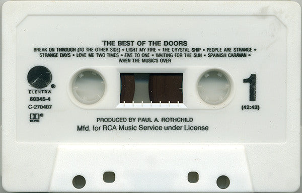 The Doors - The Best Of The Doors *REMASTERED/CASSETTE* | Near Mint (NM) Near Mint (NM) - ROCK / USED *NEAR MINT*