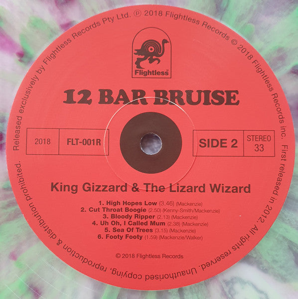 King Gizzard And The Lizard Wizard - 12 Bar Bruise (PINK PURPLE CLEAR SPLATTER VINYL LP) | USED - ROCK / USED *NEAR MINT*