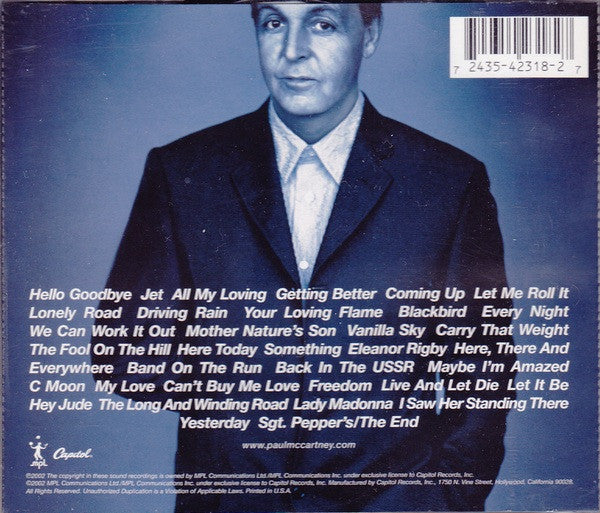 Paul McCartney - Back In The U.S. *CD* | - ROCK / USED *NEAR MINT*