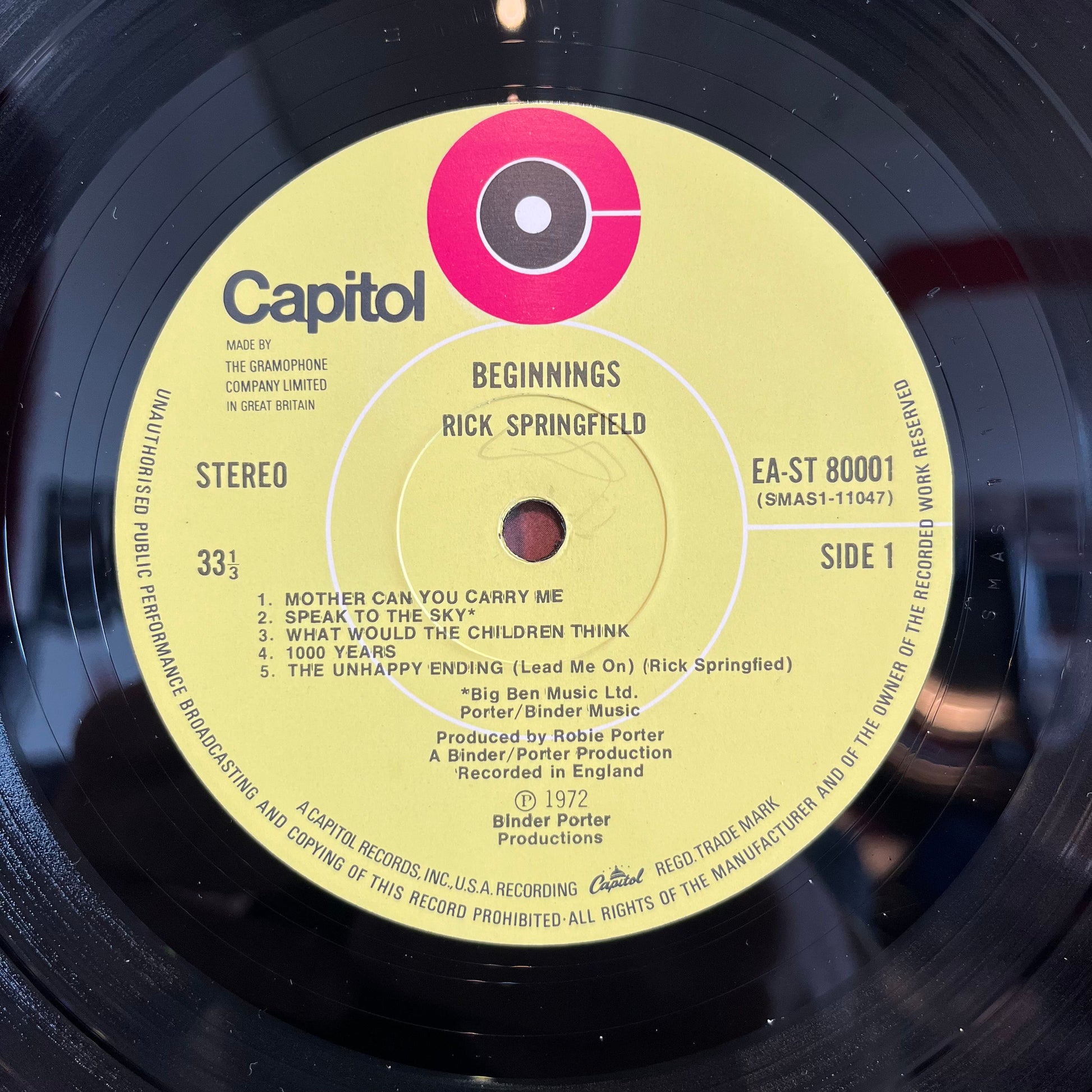 Rick Springfield - Beginnings *UK* | Near Mint (NM) Near Mint (NM) - ROCK / USED *NEAR MINT*