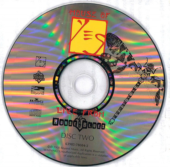Yes - House Of Yes. Live From House Of Blues (2XCD) | Near Mint (NM) Near Mint (NM) - ROCK / USED *NEAR MINT*