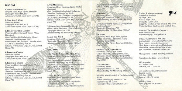 Yes - House Of Yes. Live From House Of Blues (2XCD) | Near Mint (NM) Near Mint (NM) - ROCK / USED *NEAR MINT*