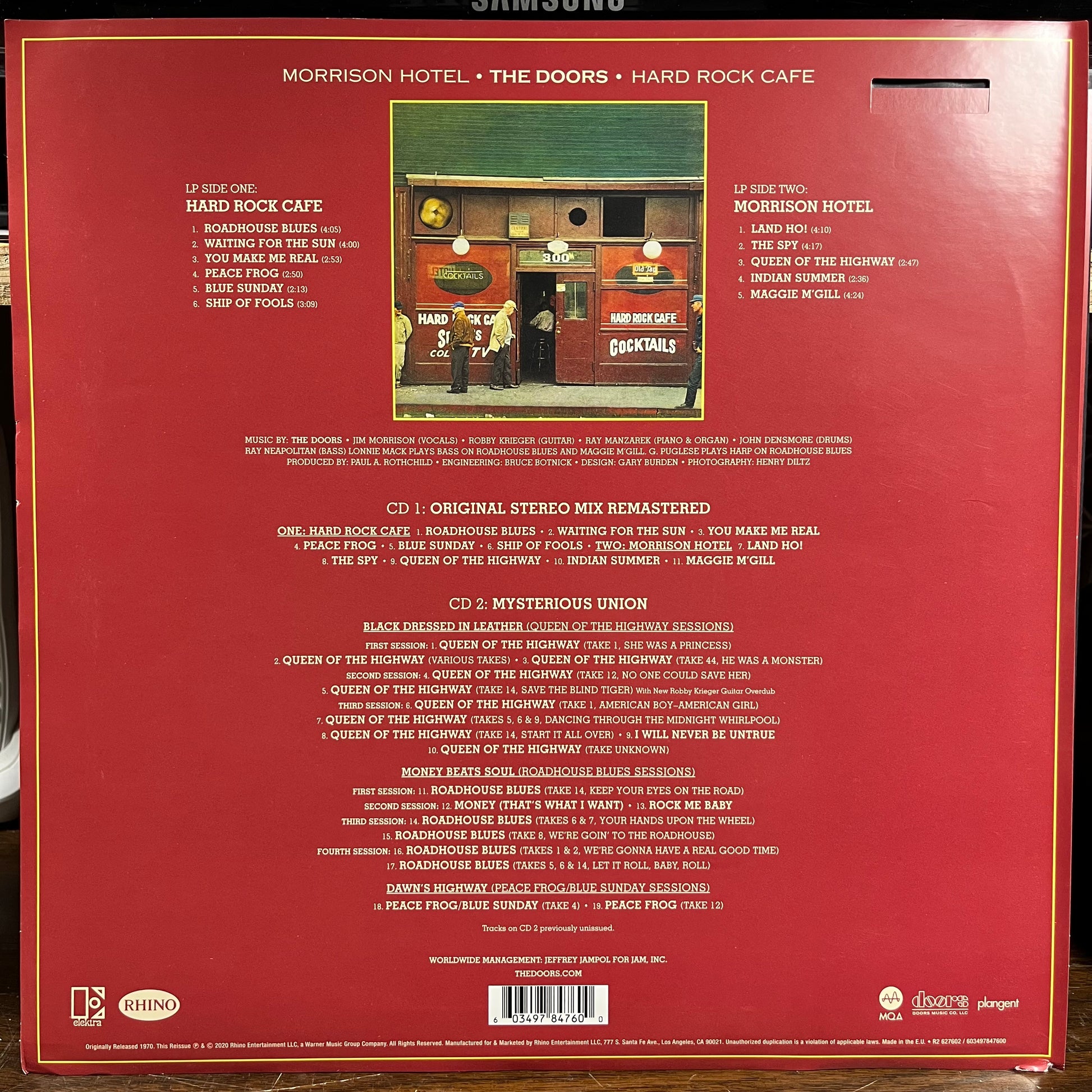 Morrison Hotel (VINYL & 2xCD) | Near Mint (NM) Near Mint (NM) - ROCK / USED *NEAR MINT*