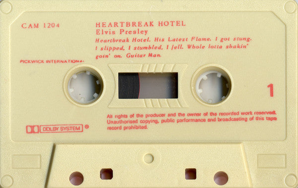 Elvis Presley - Heartbreak Hotel *CASSETTE* | Near Mint (NM) Excellent (EX) - ROCK / USED *NEAR MINT*