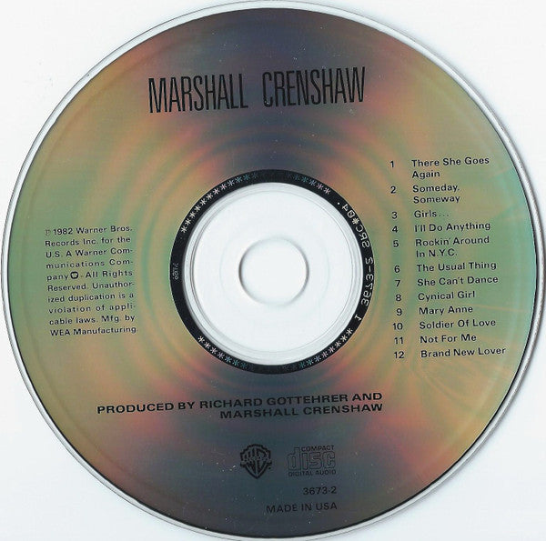 Marshall Crenshaw (CD) | Near Mint (NM) Near Mint (NM) - ROCK / USED *NEAR MINT*