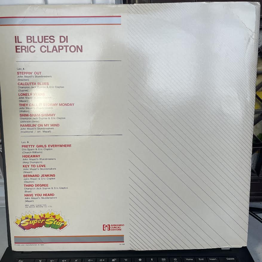 Il Blues Di Eric Clapton (VINYL) | Near Mint (NM) Excellent (EX) - ROCK / USED *NEAR MINT*