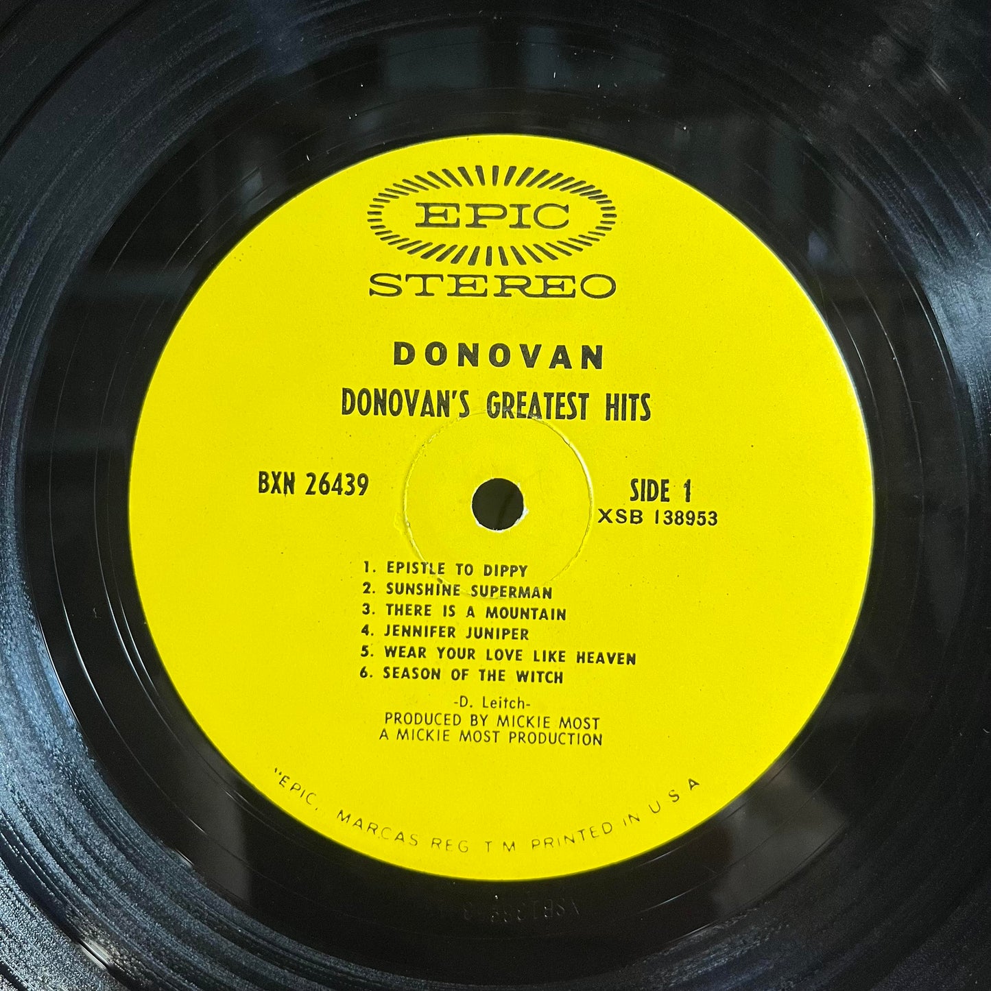 Donovan - Donovan's Greatest Hits *SANTA MARIA* | Near Mint (NM) Very Good Plus (VG+) - ROCK / USED *NEAR MINT*