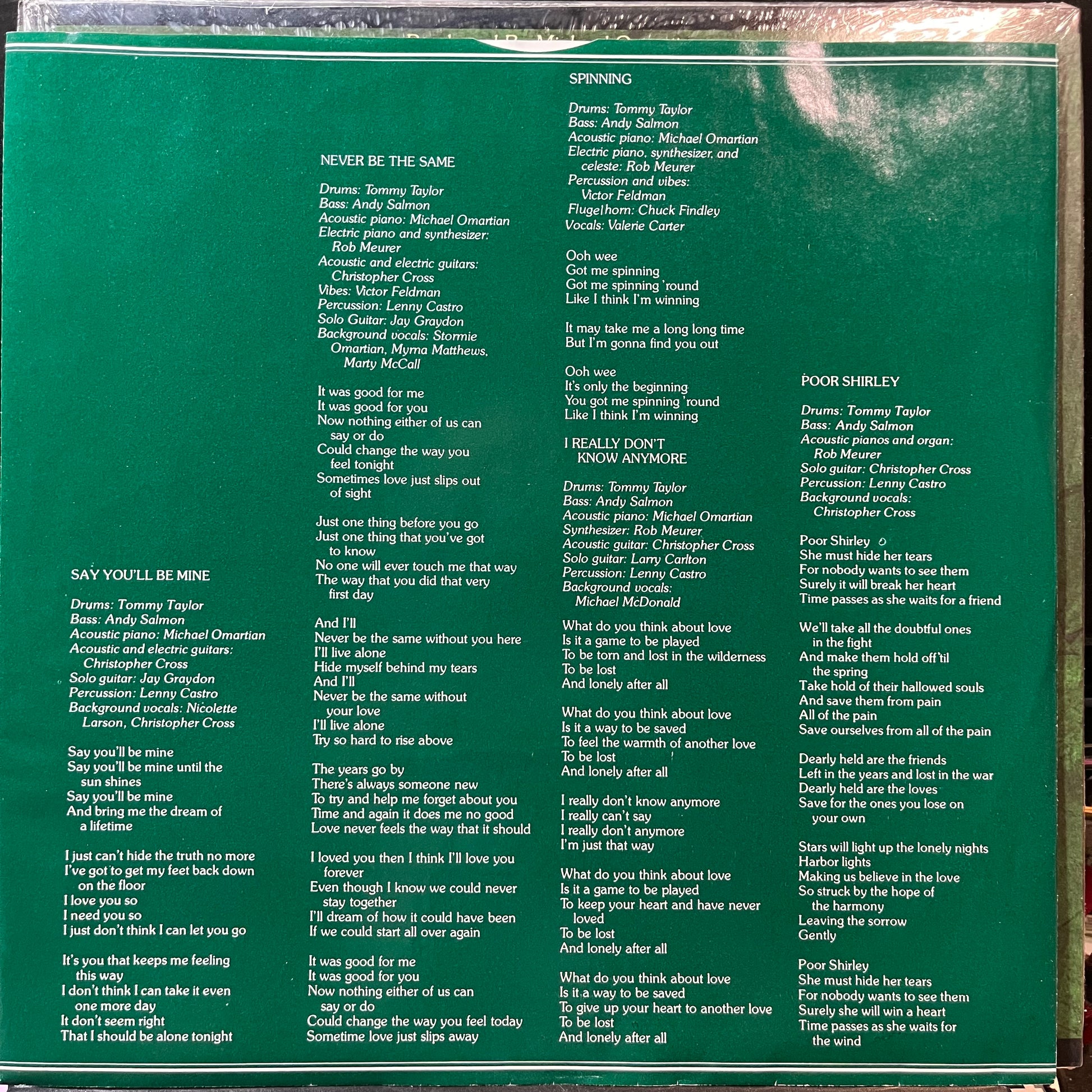 Christopher Cross (VINYL) | Near Mint (NM or M-) Near Mint (NM) - ROCK / USED * NEAR MINT*