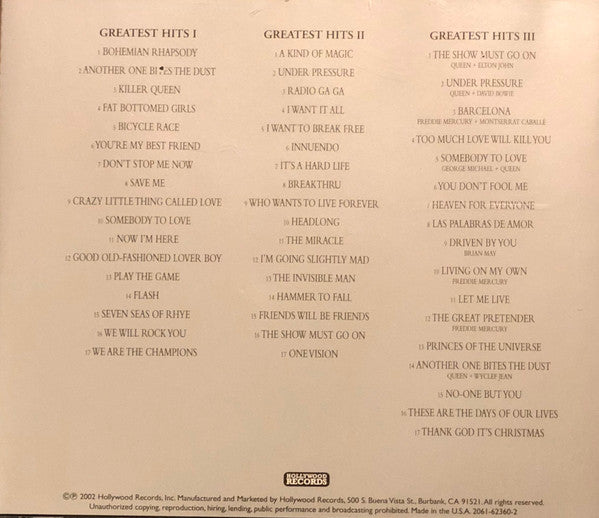 Greatest Hits I II & III (The Platinum Collection) (3xCD) | Near Mint (NM) Near Mint (NM) - ROCK / USED *NEAR MINT*
