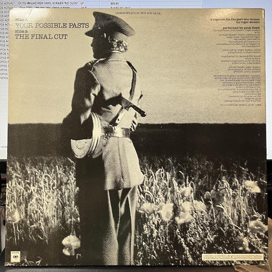 Selections From The Final Cut (12" VINYL) | Near Mint (NM) Excellent+ (EX+) - ROCK / USED *NEAR MINT*