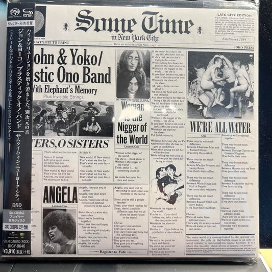 John Lennon & Yoko Ono - Some Time In New York City *JAPAN/SACD* | Near Mint (NM) Near Mint (NM) - ROCK / USED *NEAR MINT*