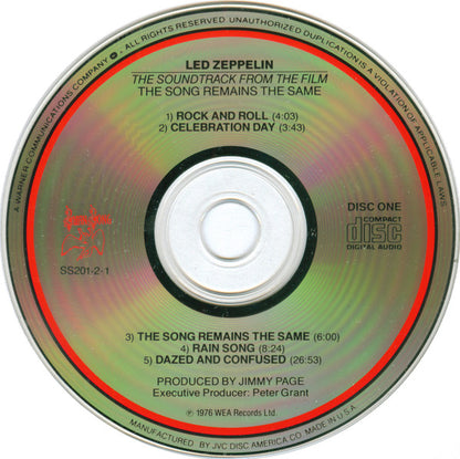 The Soundtrack From The Film The Song Remains The Same (2xCD) | Near Mint (NM) Near Mint (NM) - ROCK / USED *NEAR MINT*