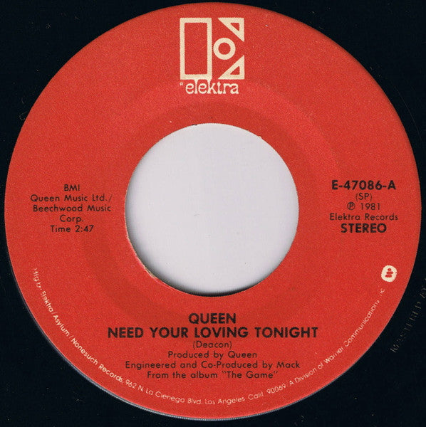 Need Your Loving Tonight (7" VINYL) | Near Mint (NM) Near Mint (NM) - ROCK / USED *NEAR MINT*