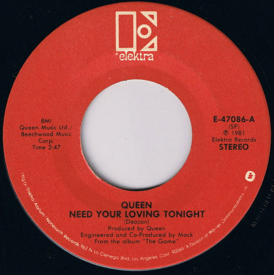 Need Your Loving Tonight (7" VINYL) | Near Mint (NM) Near Mint (NM) - ROCK / USED *NEAR MINT*