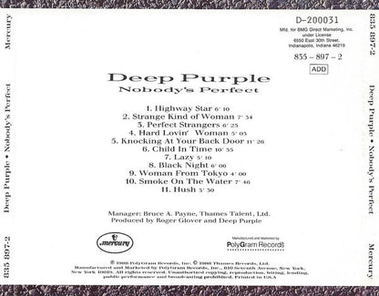 Nobody's Perfect (CD) | Near Mint (NM) Near Mint (NM) - ROCK / USED *NEAR MINT*