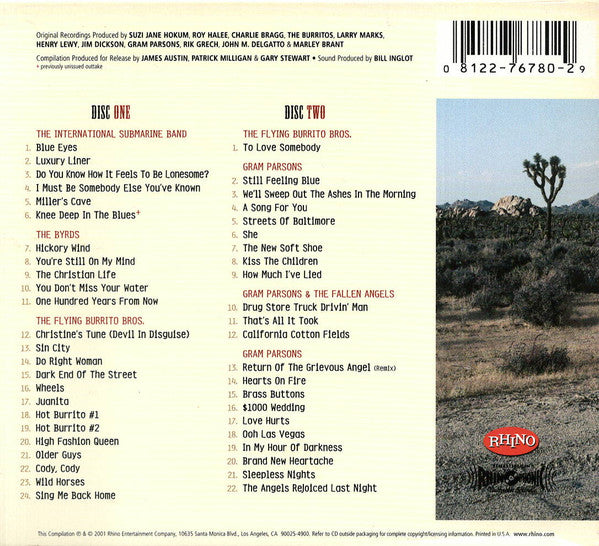 Gram Parsons - Sacred Hearts & Fallen Angels: The Gram Parsons Anthology (2x CD BOX) | Near Mint (NM) Near Mint (NM) - ROCK / USED *NEAR MINT*