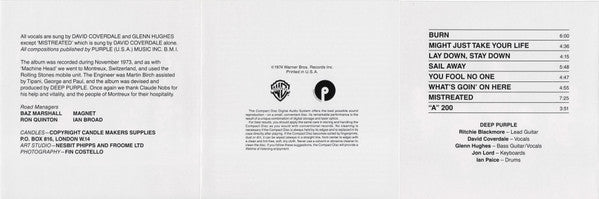 Burn (CD) | Near Mint (NM) Near Mint (NM) - ROCK / USED *NEAR MINT*