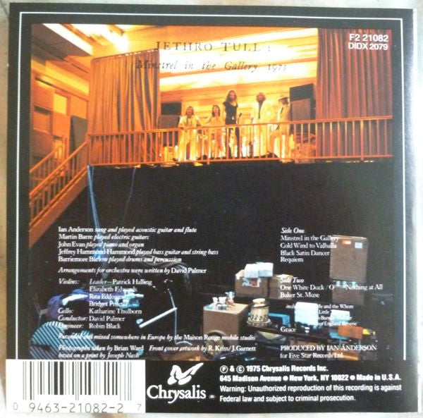Minstrel In The Gallery (CD) | Near Mint (NM) Near Mint (NM) - ROCK / USED *NEAR MINT*