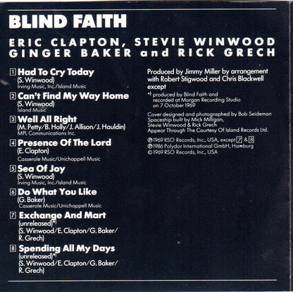 Blind Faith (CD) | Near Mint (NM) Near Mint (NM) - ROCK / USED *NEAR MINT*