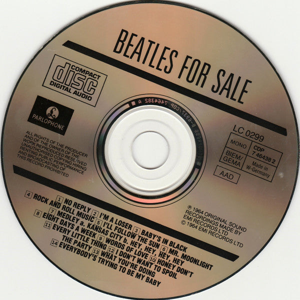 The Beatles - Beatles For Sale *CD-GERMANY* | Near Mint (NM) Near Mint (NM) - ROCK / USED *NEAR MINT*