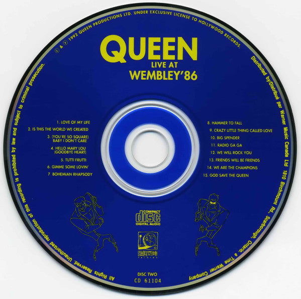 Queen - Live At Wembley '86 (2xCD) | Near Mint (NM) Excellent+ (EX+) - ROCK / USED *NEAR MINT*