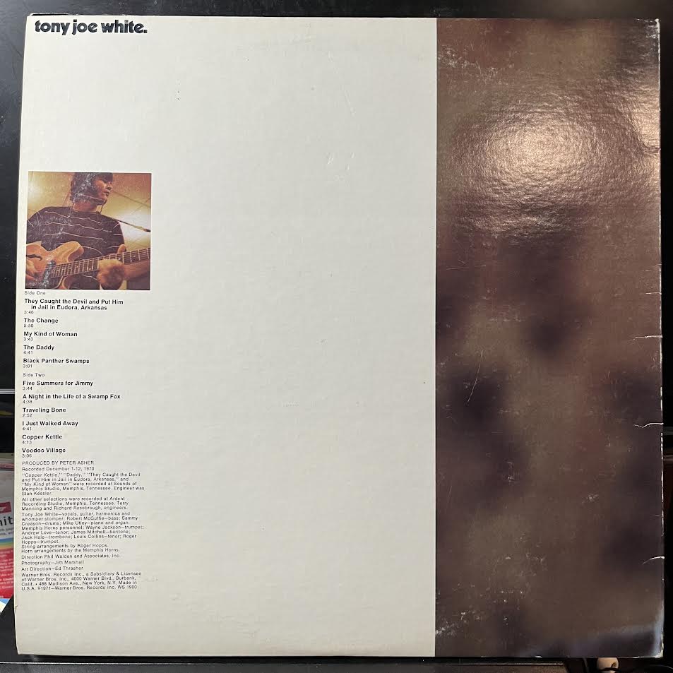 Tony Joe White (VINYL) | Near Mint (NM) Very Good Plus (VG+) - ROCK / USED *NEAR MINT*